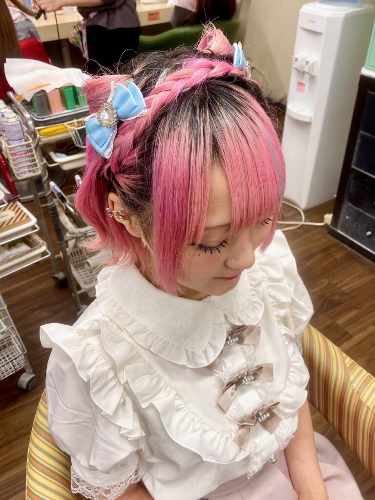 【新宿】ネコ耳ヘア＆編み込みカチーシャ＆ウェーブ巻き♪